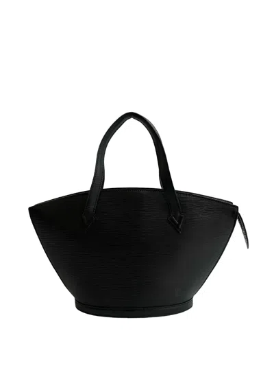 Pre-owned Louis Vuitton 1993 Epi Saint Jacques Pm Short Strap Handbag In Black