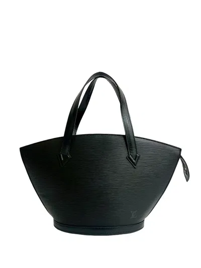 Pre-owned Louis Vuitton 1993 Epi Saint Jacques Pm Short Strap Handbag In Black
