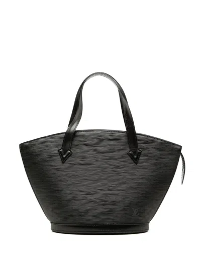 Pre-owned Louis Vuitton 1993 Epi Saint Jacques Pm Short Strap Handbag In Black