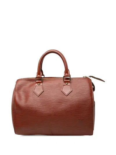 Pre-owned Louis Vuitton 1993 Epi Speedy 25 Boston Bag In Brown