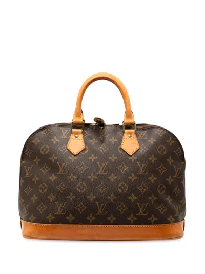 Pre-owned Louis Vuitton 1993 Monogram Alma Pm Handbag In Brown
