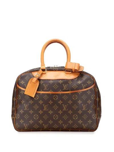 Pre-owned Louis Vuitton 1993 Monogram Deauville Handbag In Brown