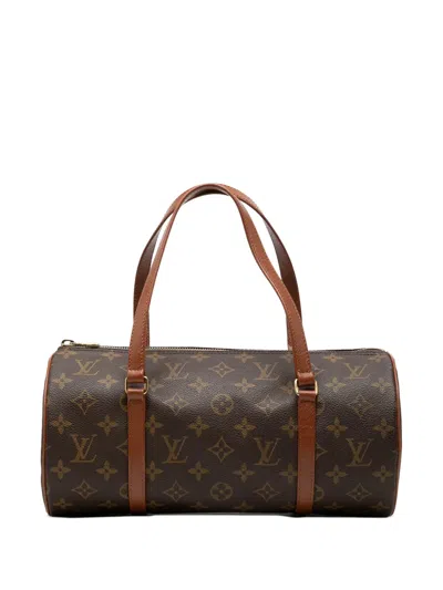 Pre-owned Louis Vuitton 1993 Monogram Papillon 30 Handbag In Brown