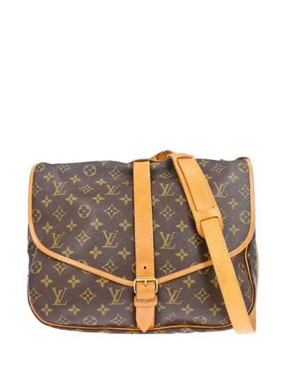 Pre-owned Louis Vuitton 1993 Monogram Shoulder Bag In Brown