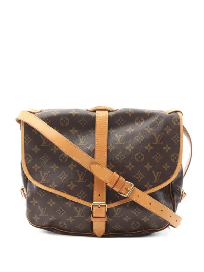 Pre-owned Louis Vuitton 1993 Saumur 35 Shoulder Bag In Brown