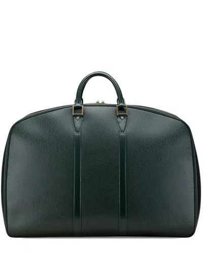 Pre-owned Louis Vuitton 1993 Taiga Helanga 1 Poche Travel Bag In Green