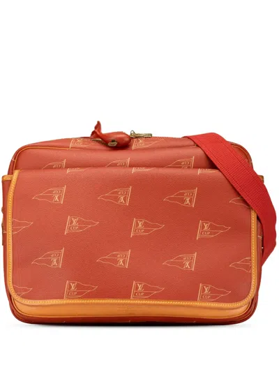 Pre-owned Louis Vuitton 1994 Americas Cup Calvi Messenger Bag Crossbody Bag In Orange