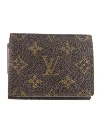 Pre-owned Louis Vuitton 1994 Card Holder In Brown