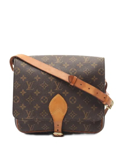 Pre-owned Louis Vuitton 1994 Cartouchiere Gm Monogram Shoulder Bag In Brown