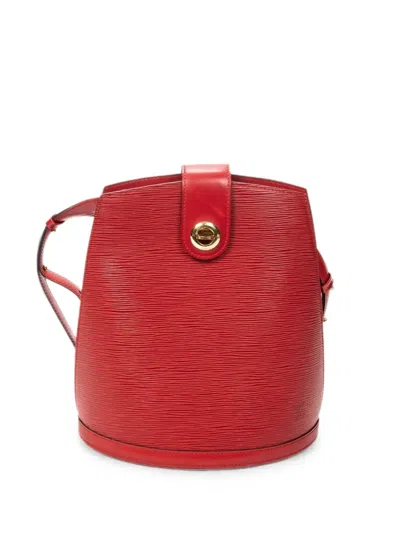 Pre-owned Louis Vuitton 1994 Cluny Epi~leather Shoulder Bag In Red