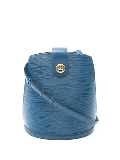 Pre-owned Louis Vuitton 1994 Cluny Shoulder Bag In Blue