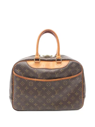 Pre-owned Louis Vuitton 1994 Deauville Monogram Bowling Handbag In Brown