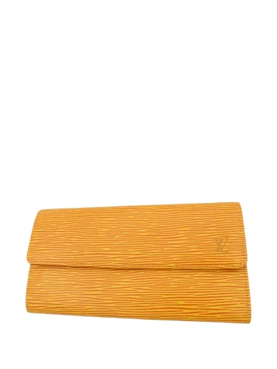 Pre-owned Louis Vuitton 1994 Epi Porte Tresor International Wallet Long Wallets In Yellow