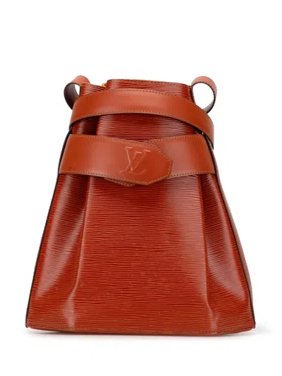 Pre-owned Louis Vuitton 1994 Epi Sac D Epaule Pm Bucket Bag In Brown