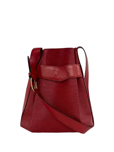 Pre-owned Louis Vuitton 1994 Epi Sac D Epaule Pm Bucket Bag In Red