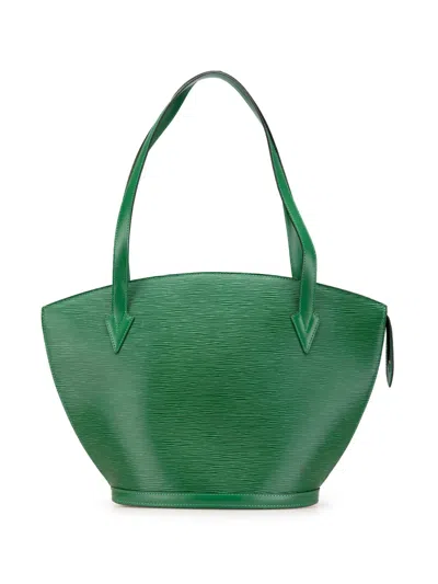 Pre-owned Louis Vuitton 1994 Epi Saint Jacques Gm Long Strap Shoulder Bag In Green