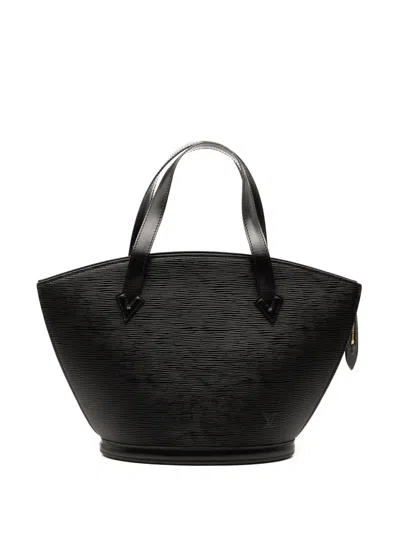 Pre-owned Louis Vuitton 1994 Epi Saint Jacques Pm Short Strap Handbag In Black