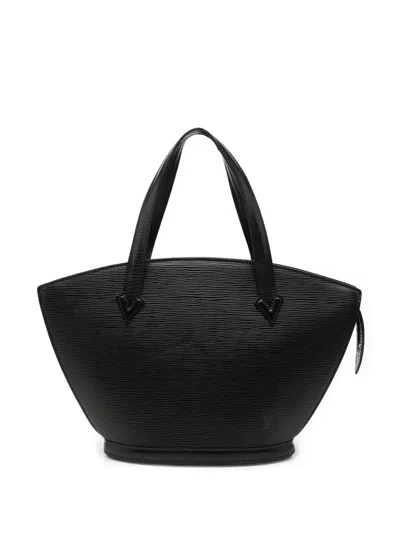 Pre-owned Louis Vuitton 1994 Epi Saint Jacques Pm Short Strap Handbag In Black