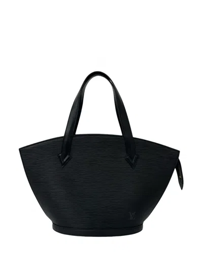 Pre-owned Louis Vuitton 1994 Epi Saint Jacques Pm Short Strap Handbag In Black