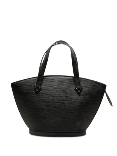 Pre-owned Louis Vuitton 1994 Epi Saint Jacques Pm Short Strap Handbag In Black