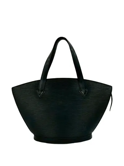 Pre-owned Louis Vuitton 1994 Epi Saint Jacques Pm Short Strap Handbag In Black