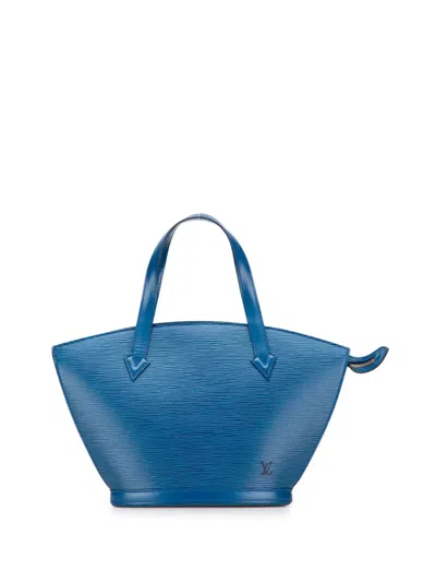 Pre-owned Louis Vuitton 1994 Epi Saint Jacques Pm Short Strap Handbag In Blue