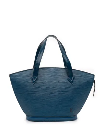 Pre-owned Louis Vuitton 1994 Epi Saint Jacques Pm Short Strap Handbag In Blue