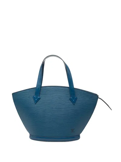 Pre-owned Louis Vuitton 1994 Epi Saint Jacques Pm Short Strap Handbag In Blue