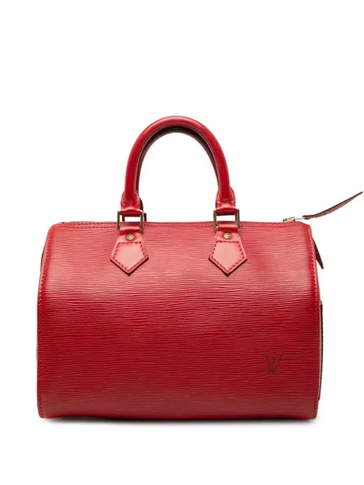 Pre-owned Louis Vuitton 1994 Epi Speedy 25 Boston Bag In Red