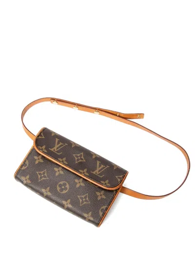 Pre-owned Louis Vuitton 1994 Florentine Monogram Belt Bag In Brown