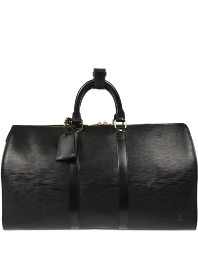 Pre-owned Louis Vuitton 1994 Keepall 45 Travel Bag In Black