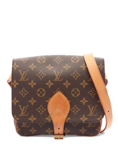 Louis Vuitton 1994 Mm Cartesier Monogram Shoulder Bag In Brown