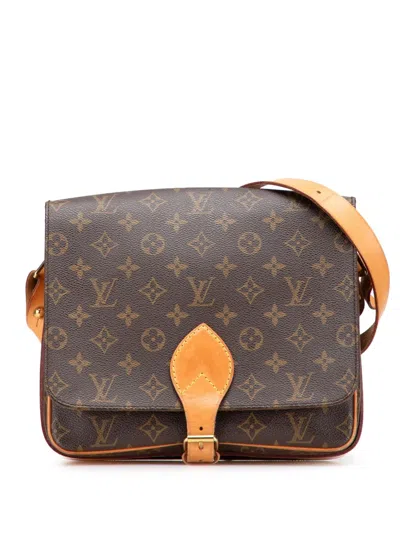 Pre-owned Louis Vuitton 1994 Monogram Cartouchiere Gm Crossbody Bag