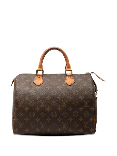 Pre-owned Louis Vuitton 1994 Monogram Speedy 30 Boston Bag In Brown