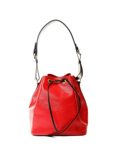 Pre-owned Louis Vuitton 1994 Petit Noé Epi Bucket Bag In Red