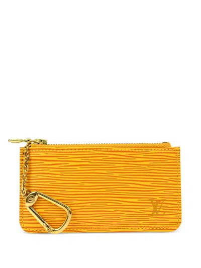 Pre-owned Louis Vuitton 1994 Pochette Cles Coin Wallet In Yellow