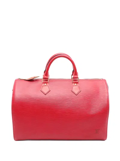 Pre-owned Louis Vuitton 1994 Speedy 35 Tote Bag In Red