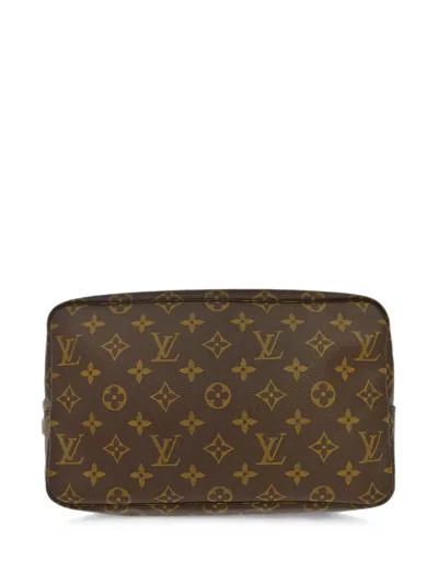 Pre-owned Louis Vuitton 1995 28 Trousse Toilette Monogram Cosmetic Pouch In Brown