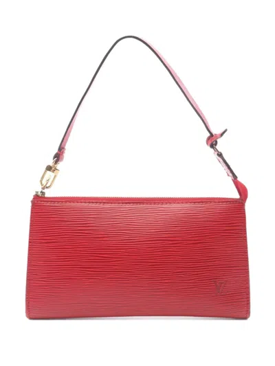 Pre-owned Louis Vuitton 1995 Castilian Epi-leather Pochette In Red