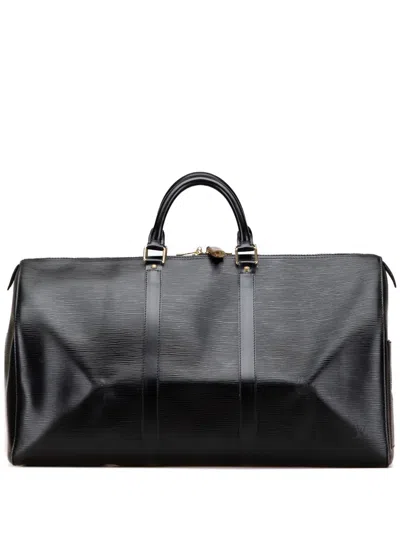 Pre-owned Louis Vuitton 1995 Epi Keepall 50 Travel Bag In Black