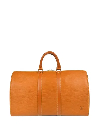 Pre-owned Louis Vuitton 1995 Epi Leather Keepall Handbag In Brown