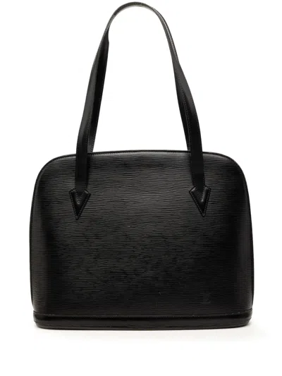 Pre-owned Louis Vuitton 1995 Epi Lussac Shoulder Bag In Black