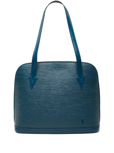 Pre-owned Louis Vuitton 1995 Epi Lussac Shoulder Bag In Blue