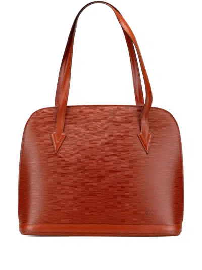 Pre-owned Louis Vuitton 1995 Epi Lussac Shoulder Bag In Brown