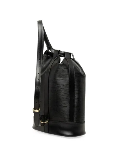 Pre-owned Louis Vuitton 1995 Epi Randonnee Pm Backpack In Black