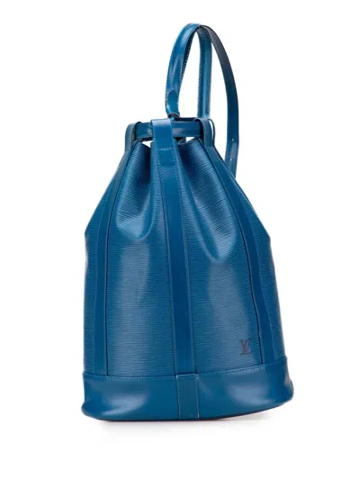 Pre-owned Louis Vuitton 1995 Epi Randonnee Pm Backpack In Blue