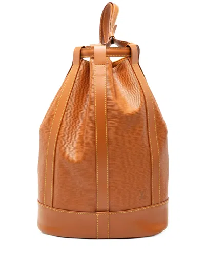 Pre-owned Louis Vuitton 1995 Epi Randonnee Pm Backpack In Brown
