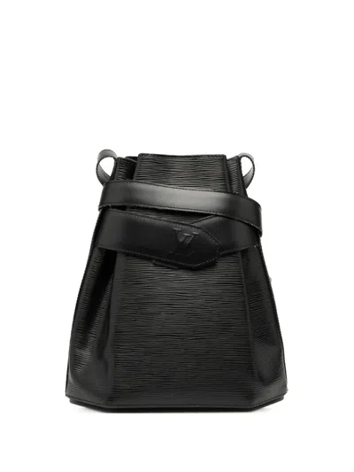 Pre-owned Louis Vuitton 1995 Epi Sac D Epaule Pm Bucket Bag In Black