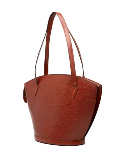 Pre-owned Louis Vuitton 1995 Epi Saint Jacques Gm Long Strap Shoulder Bag In Brown