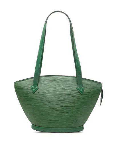 Pre-owned Louis Vuitton 1995 Epi Saint Jacques Pm Long Strap Shoulder Bag In Green